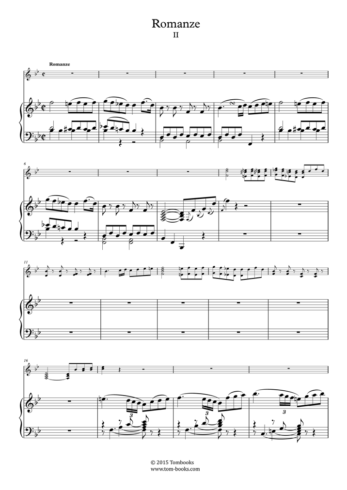 Piano No.20 in D minor, K.466 - Romance (Original version) ( Mozart) - Partitura Piano