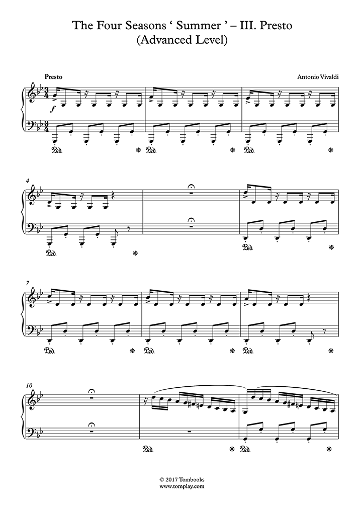 Вивальди шторм ноты. Vivaldi-Presto"Summer Storm" Ноты для скрипки. Summer Presto Sheet Music Flute.