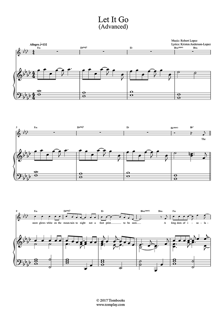 Partition pour Instruments Solistes Libérée, Délivrée (Let It Go) - La  Reine des neiges (Partition Digitale)