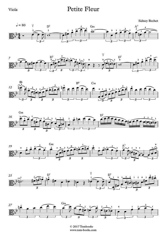 Fleur (Upper Advanced Level) (Bechet) - Viola Music