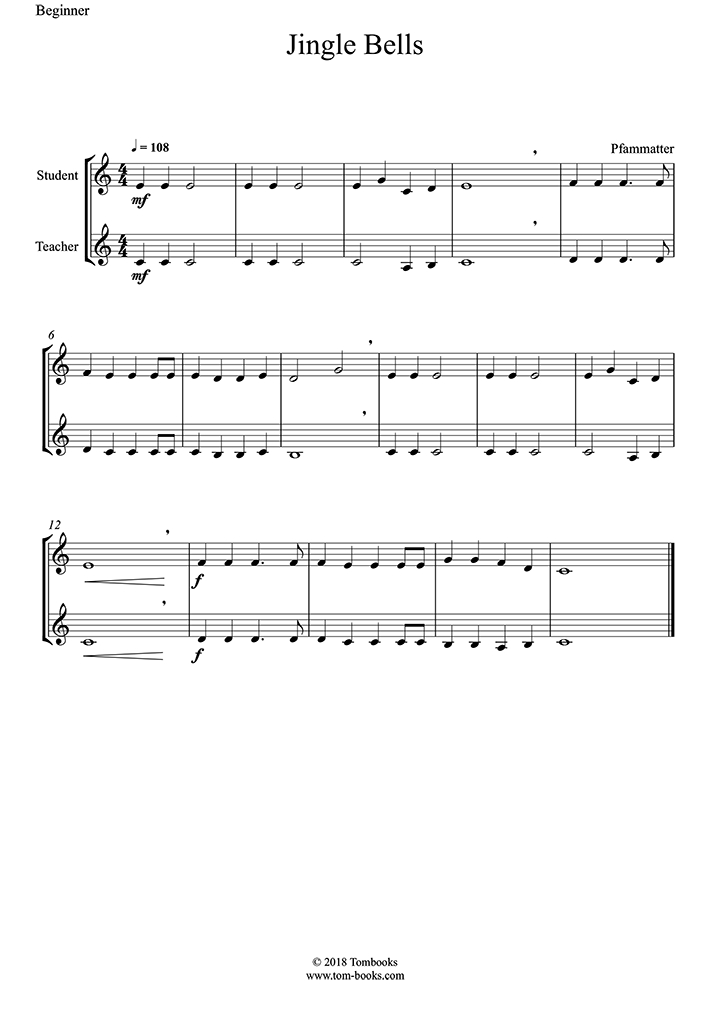 Jingle Bells For Trumpet Easy Version Free Sheet Music, 44% OFF