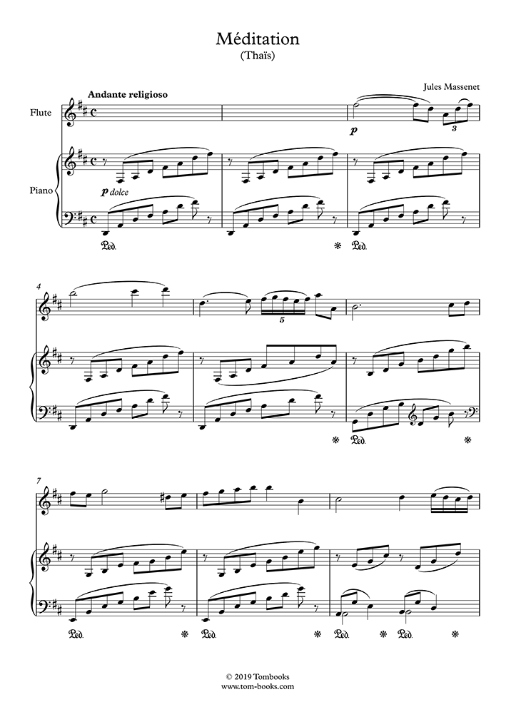 Thaïs - Méditation (Massenet) - Flute Sheet Music