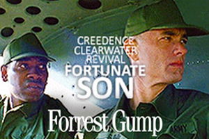 Forrest Gump - Fortunate Son (Fortgeschrittene Stufe) Creedence Clearwater Revival - Musiknoten für Schlagzeug