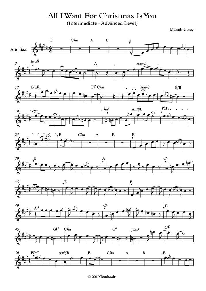 All I Want For Christmas Is You - Mariah Carey Sheet music for