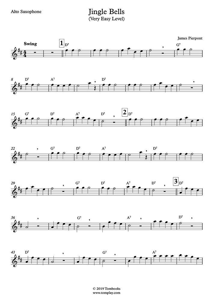 Jingle Bells Alto Saxophone Sheet music for Saxophone alto (Solo)