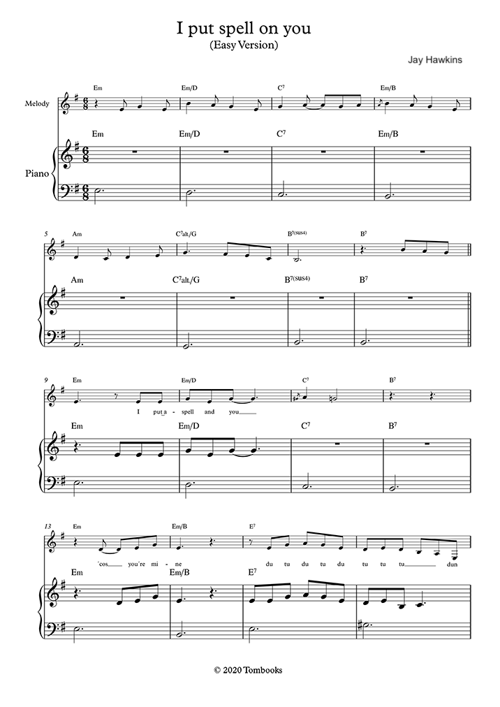 I Put A Spell On You Sheet music for Piano (Solo)