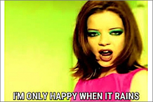 Only Happy When It Rains - Version originale (niveau facile/intermédiaire) Garbage - Partition pour Batterie