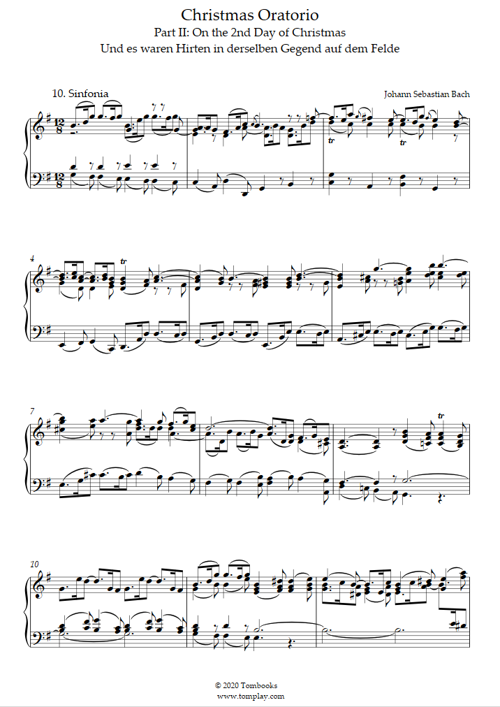 Oratório de Natal BWV 248 - II. Segundo Dia de Natal (Und es waren Hirten  in derselben Gegend) (Bach) - Partitura para coro SATB
