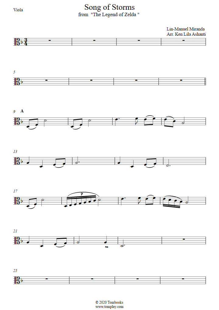 The Legend Of Zelda Song Of Storms Intermediate Level Kondo Koji 