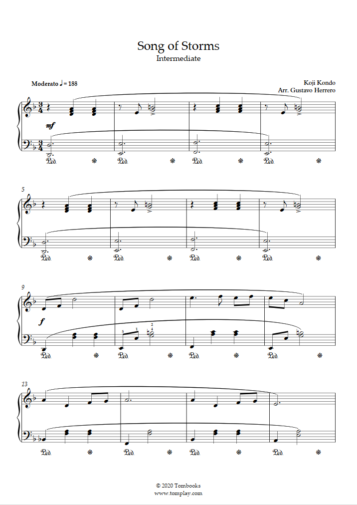 SONG OF STORMS Melodica Sheet music