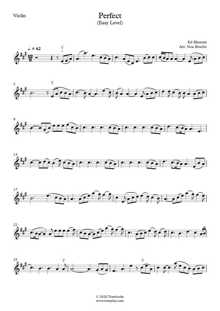Perfect Level) (Ed - Violin Sheet