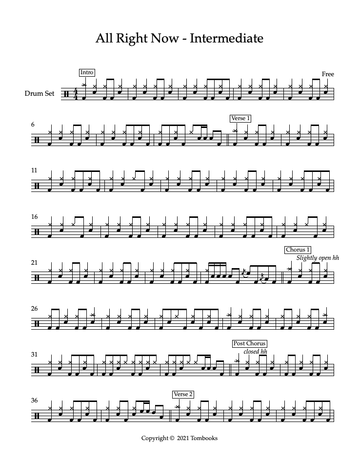 Free Drum Sheet Music – DrumSetSheetMusic