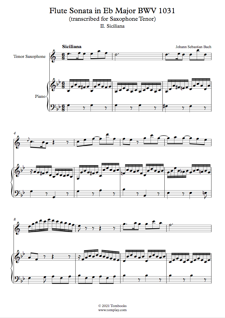 Siciliana Sheet music for Piano (Solo)