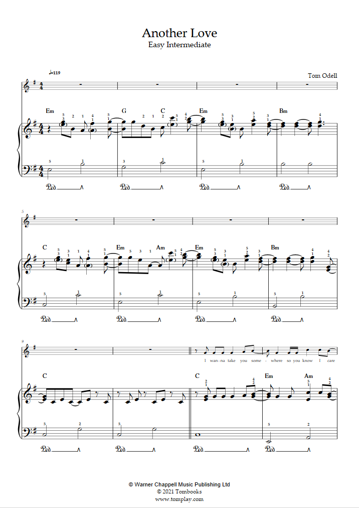 Tom Odell, Another Love Sheet music for Flute (Mixed Trio)