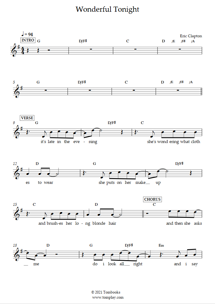 Pretending" Sheet Music by Eric Clapton for Piano/Vocal