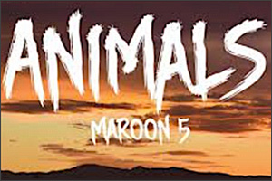 Animals (Intermediate Level) Maroon 5 - Drums Sheet Music