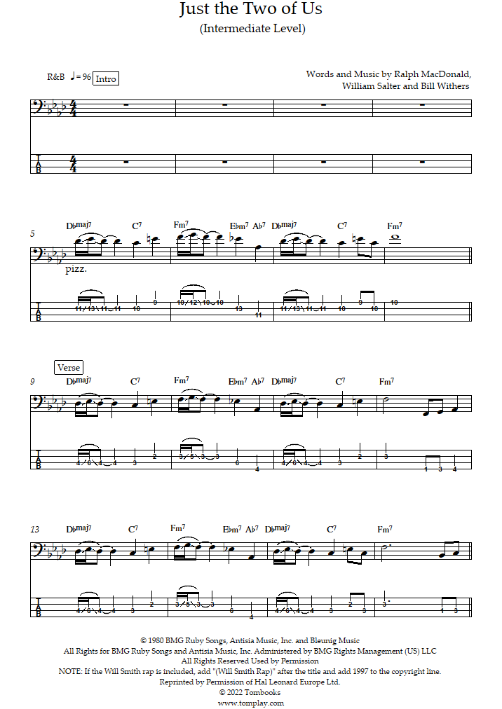 Bill Withers Just the Two of Us Sheet Music (Leadsheet) in F