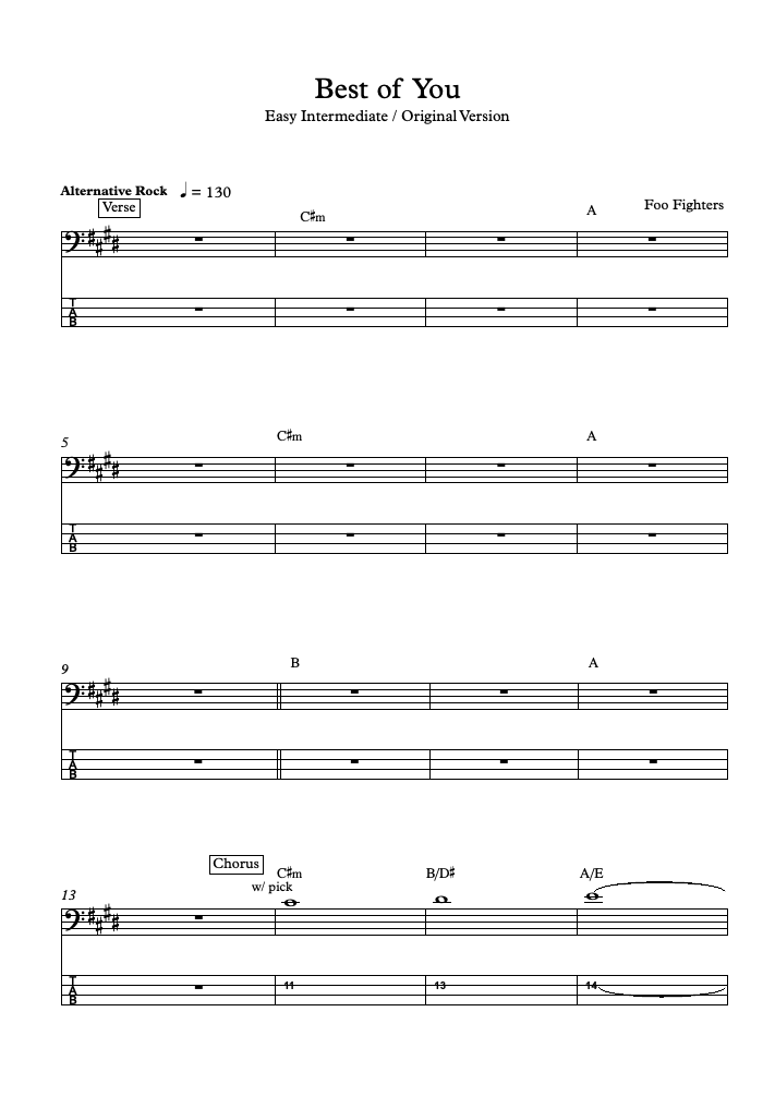Foo Fighters - Bass Tab Collection: Bass by Fighters, Foo
