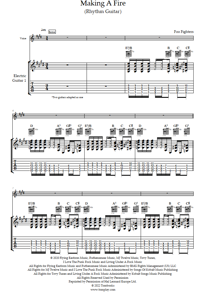 Walk – Foo Fighters Sheet music for Violin, Viola, Cello (String