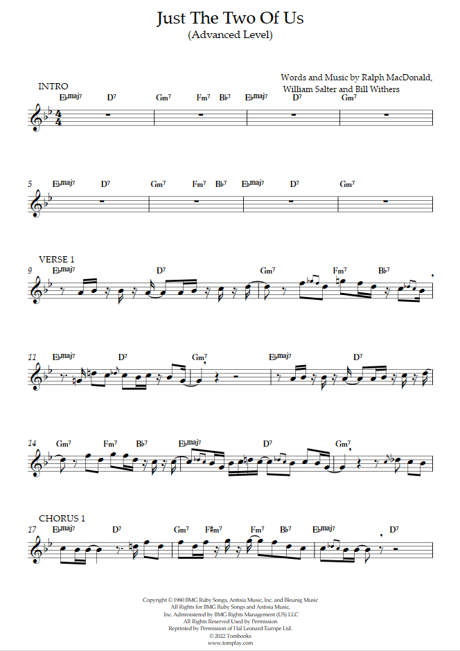 Just the Two of Us (arr. John Wasson) - Alto Sax 1