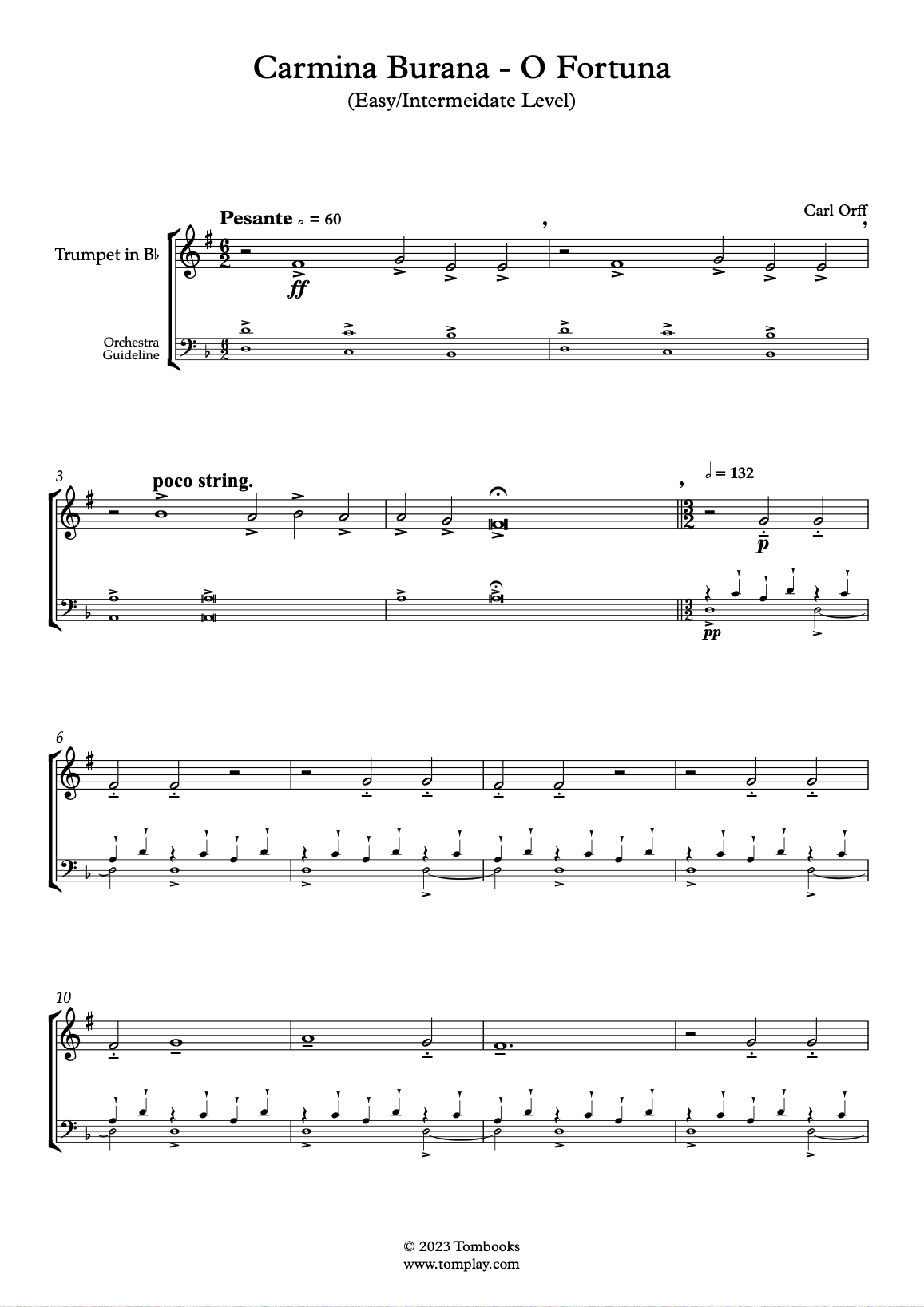 カルミナ ブラーナ（オルフ作曲）楽譜 - 楽譜/スコア