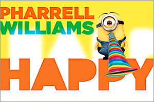 Meu Malvado Favorito 2 - Happy (Nível Fácil, Piano Solo) Pharrell Williams - Partitura para Piano