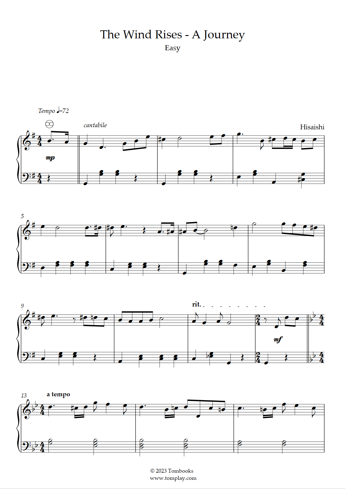 journey as one sheet music pdf