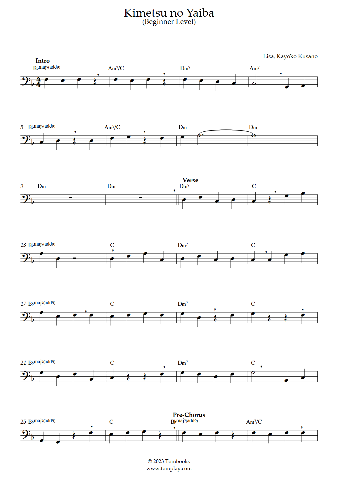 Gurenge - LiZA Sheet music for Drum group (Solo)