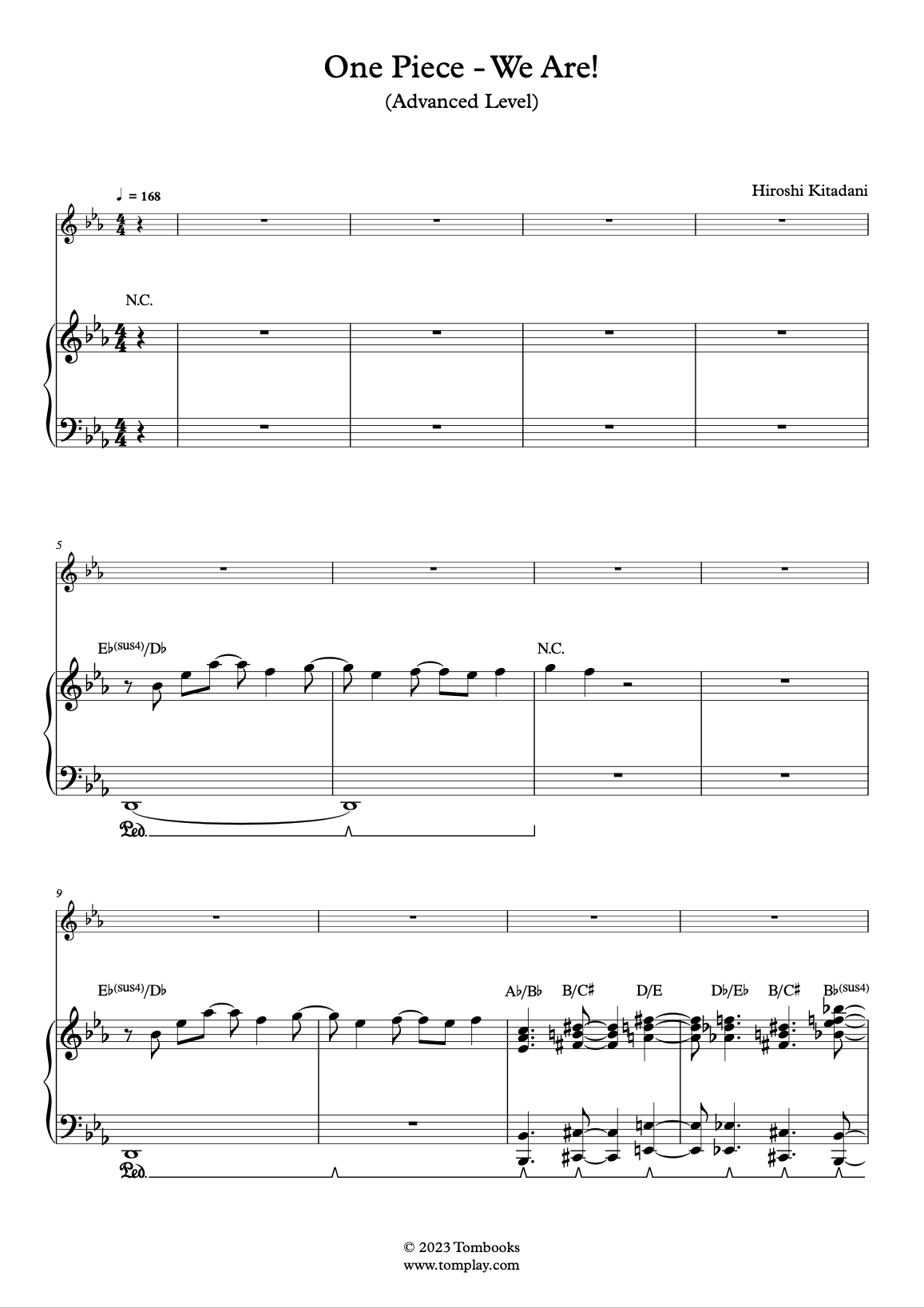 One piece - We Are ! Sheet music for Trumpet in b-flat (Solo