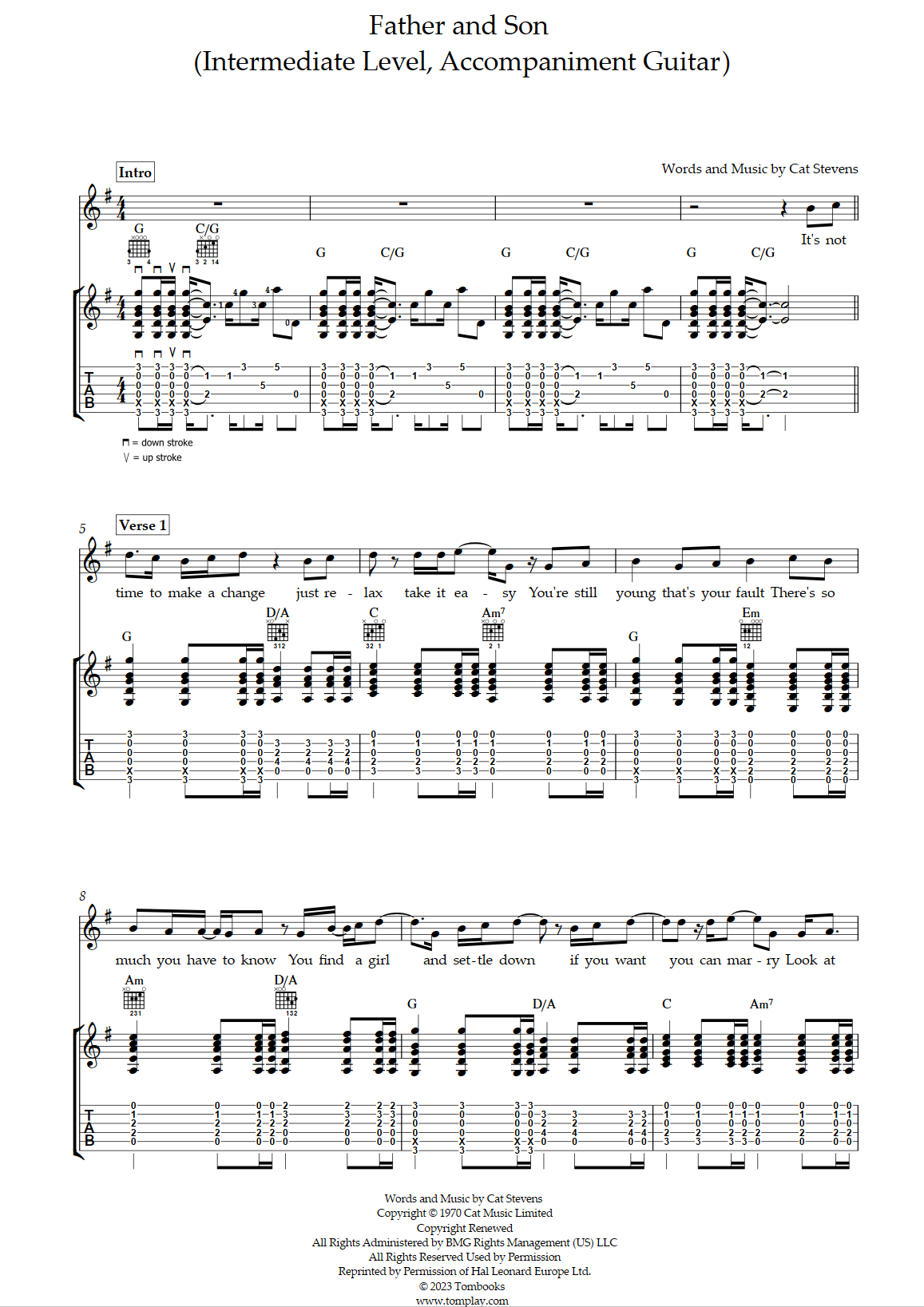Father And Son - Cat Stevens guitar chords w/ lyrics strumming tutorial | By Bert's Guitar Tutorials