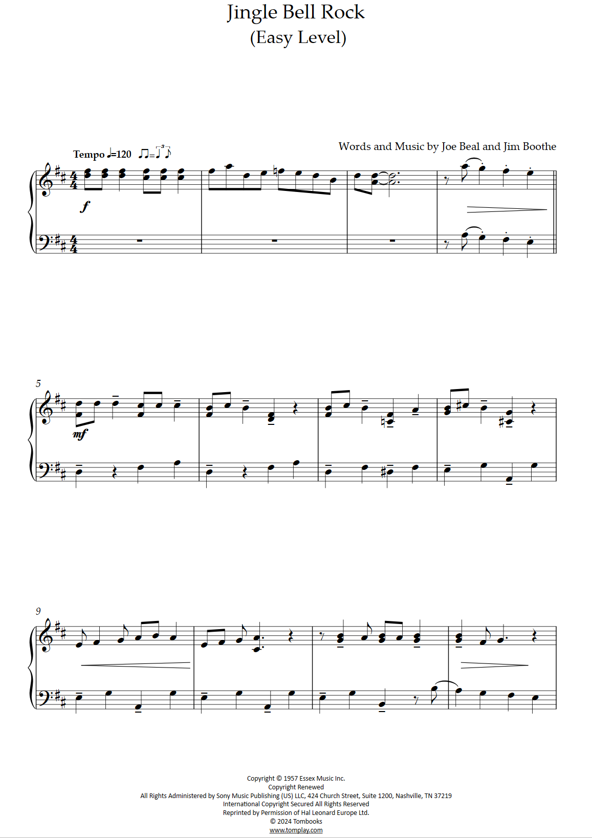 Jingle bells accordion sheet music on sale