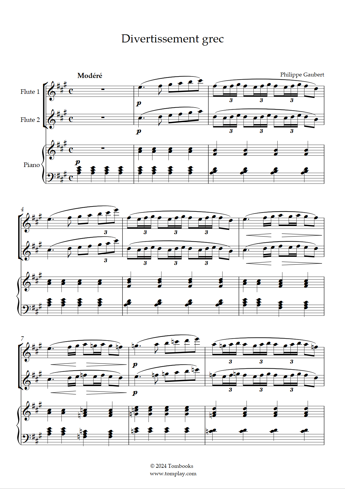 Philippe Gaubert - Free sheet music to download in PDF, MP3