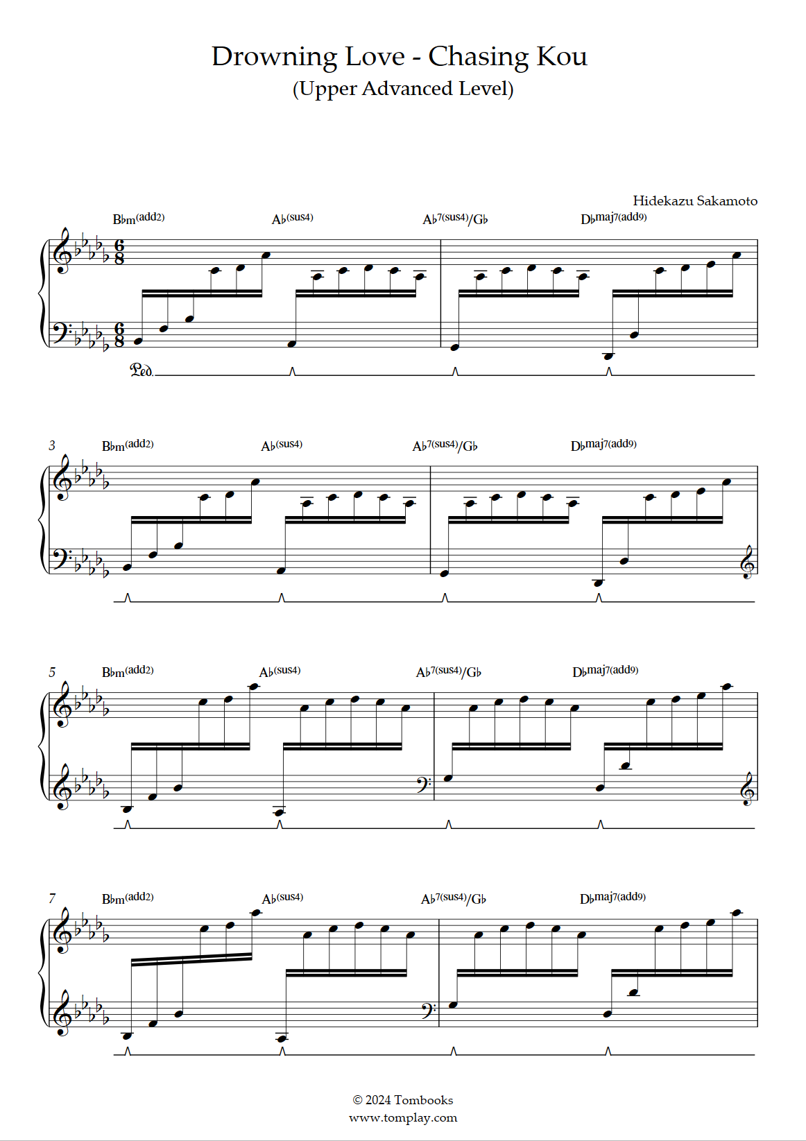 Chasing Kou (upper Advanced Level) (hidekazu Sakamoto) - Piano Sheet Music