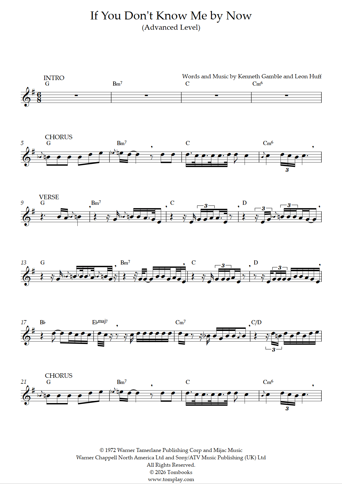 Simply Sax If You Don't Know Me by Now (Advanced Level, Alto Sax) (Simply Red ...